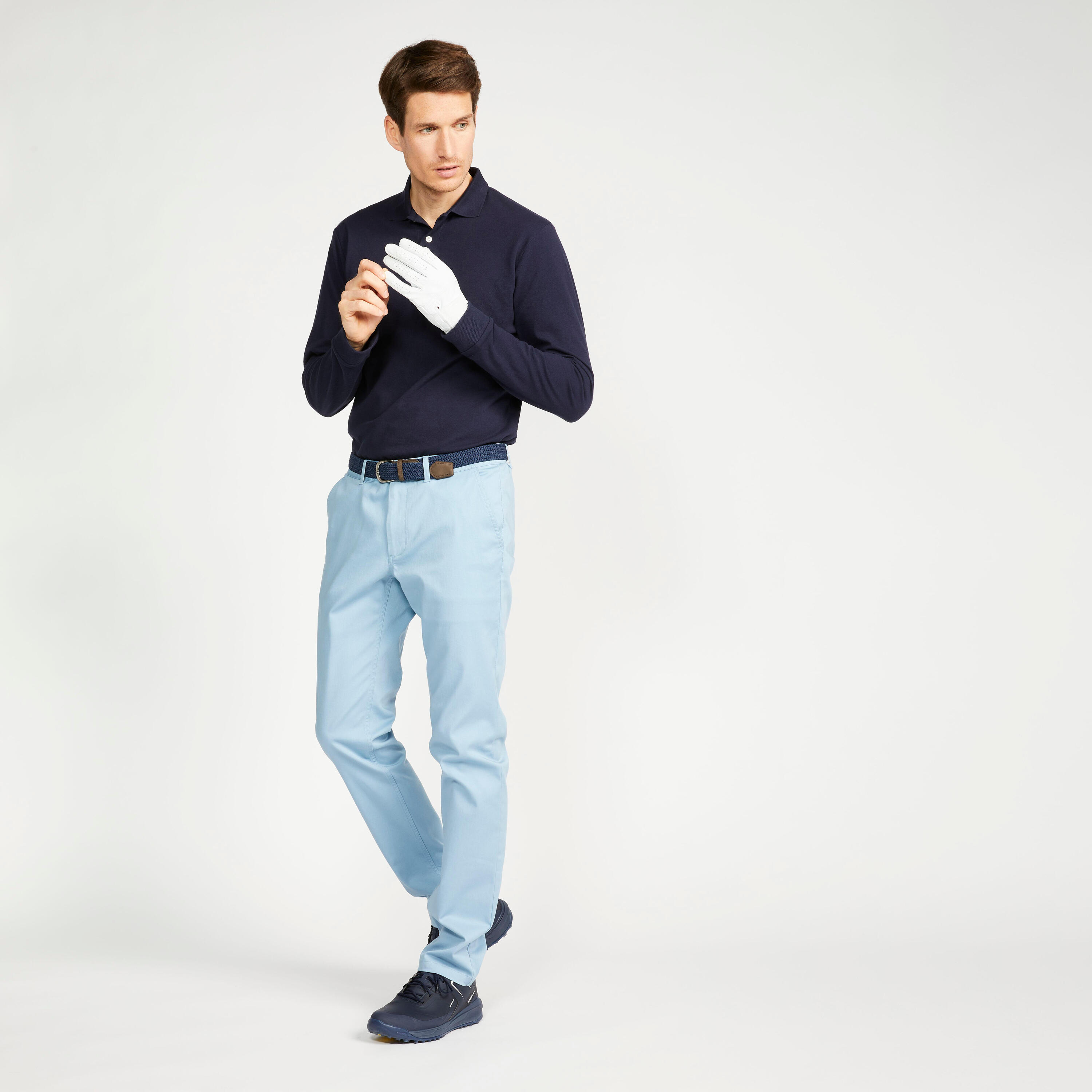 Men's golf trousers - MW500 denim blue 2/6