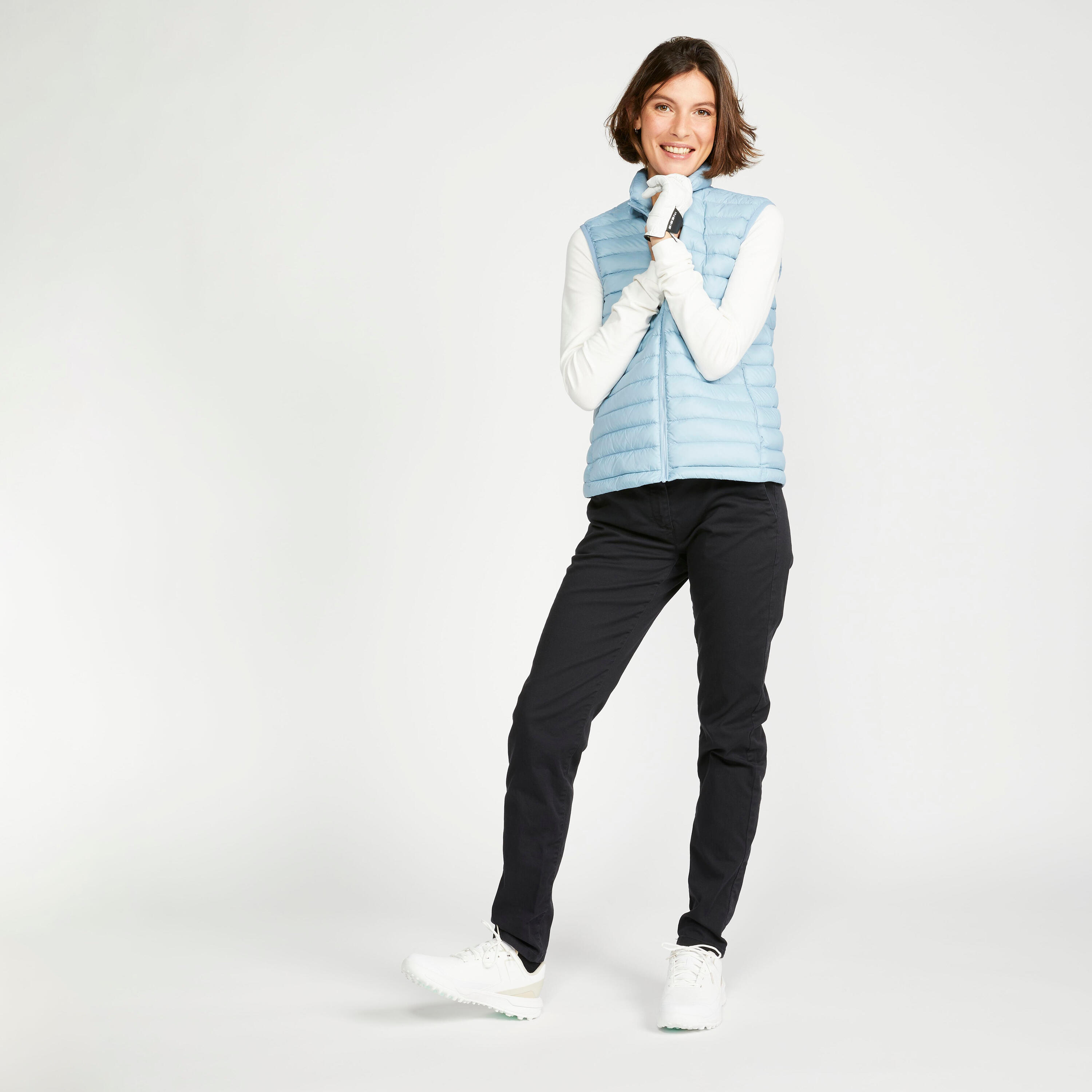 Golf Women's Sleeveless Down Jacket - MW500 Denim Blue 2/5