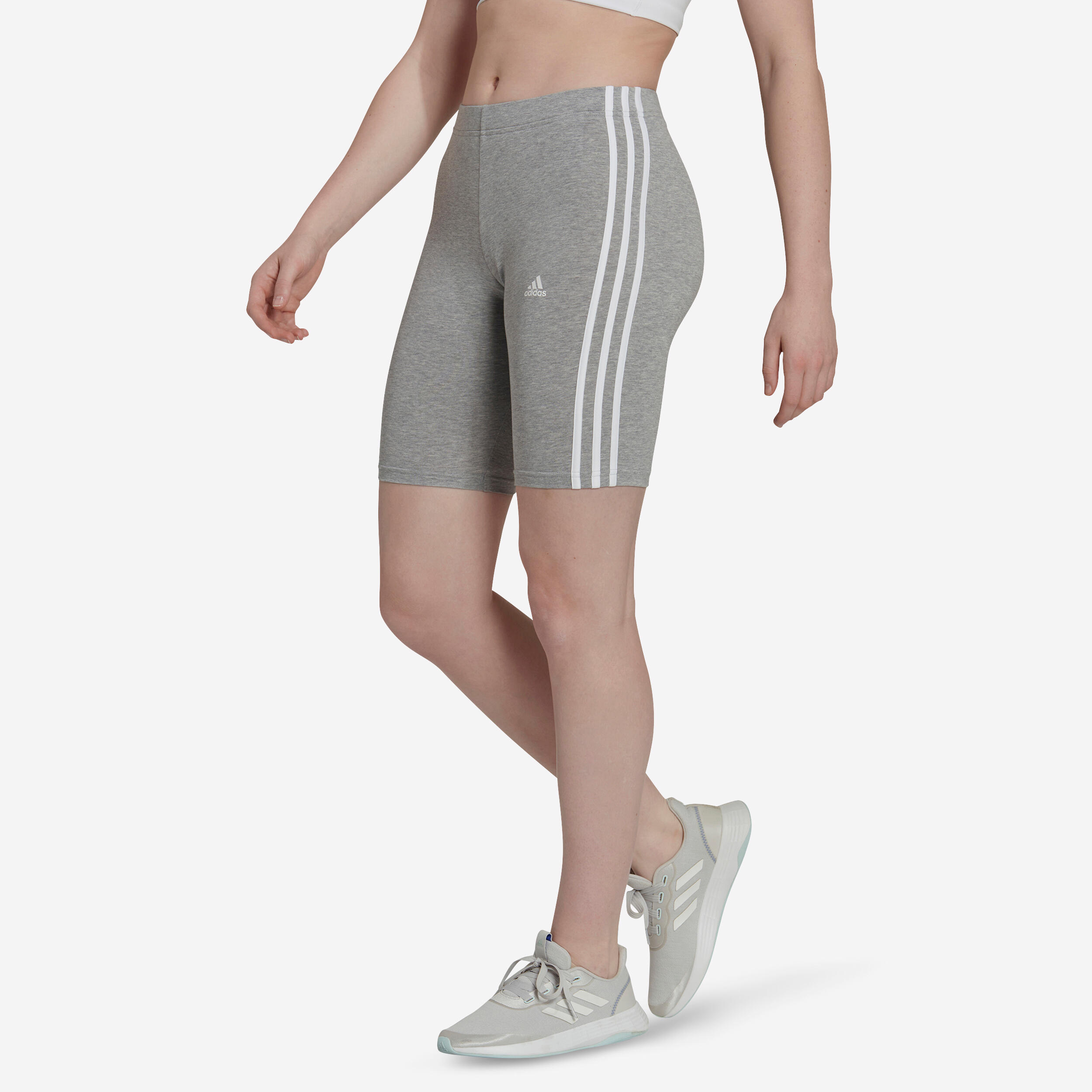 Decathlon UK Adidas Women's Fitness Cycling Shorts Essentials - Grey