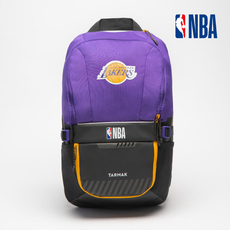 Rugzak voor basketbal 25 liter NBA Lakers paars
