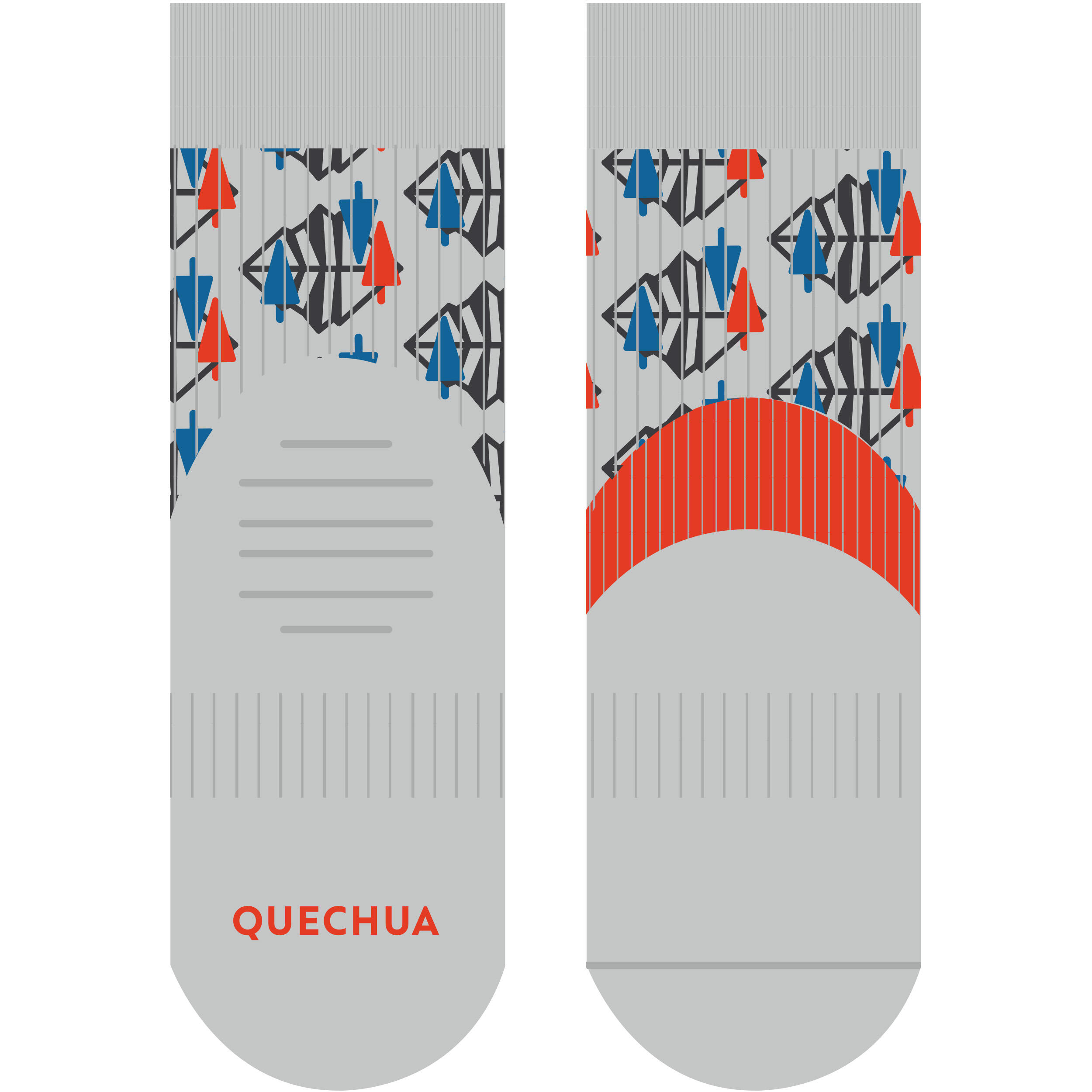 Kids’ Warm Mid-Height Hiking Socks x2 – SH 100 - QUECHUA