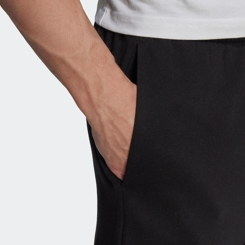 Men's Low-Impact Fitness Tracksuit Bottoms - Black