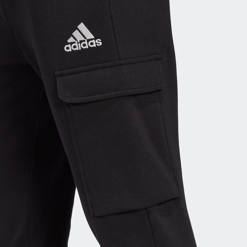 Pantaloni uomo fitness ADIDAS misto cotone neri