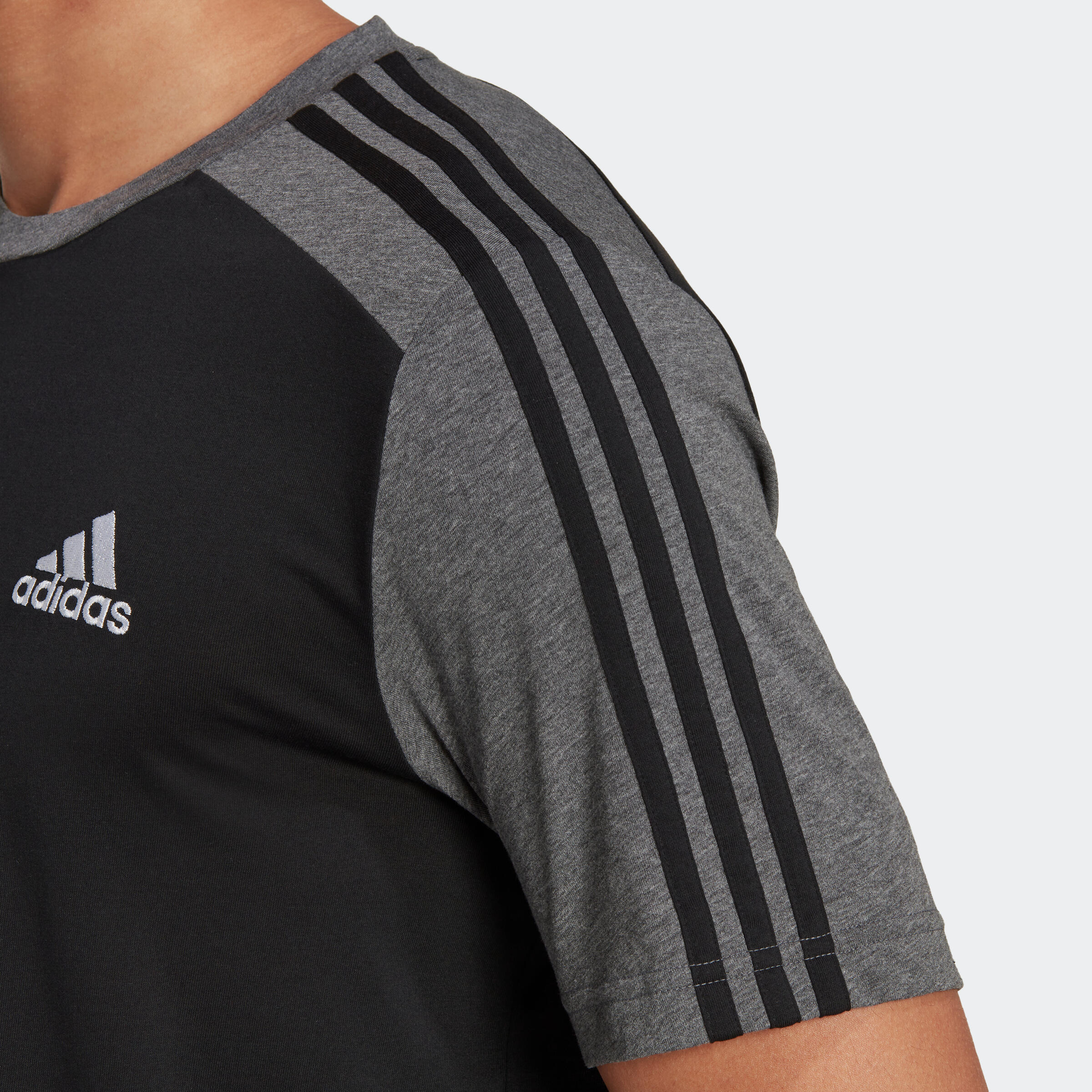Pánské fitness tričko Adidas černo-šedé 5/11