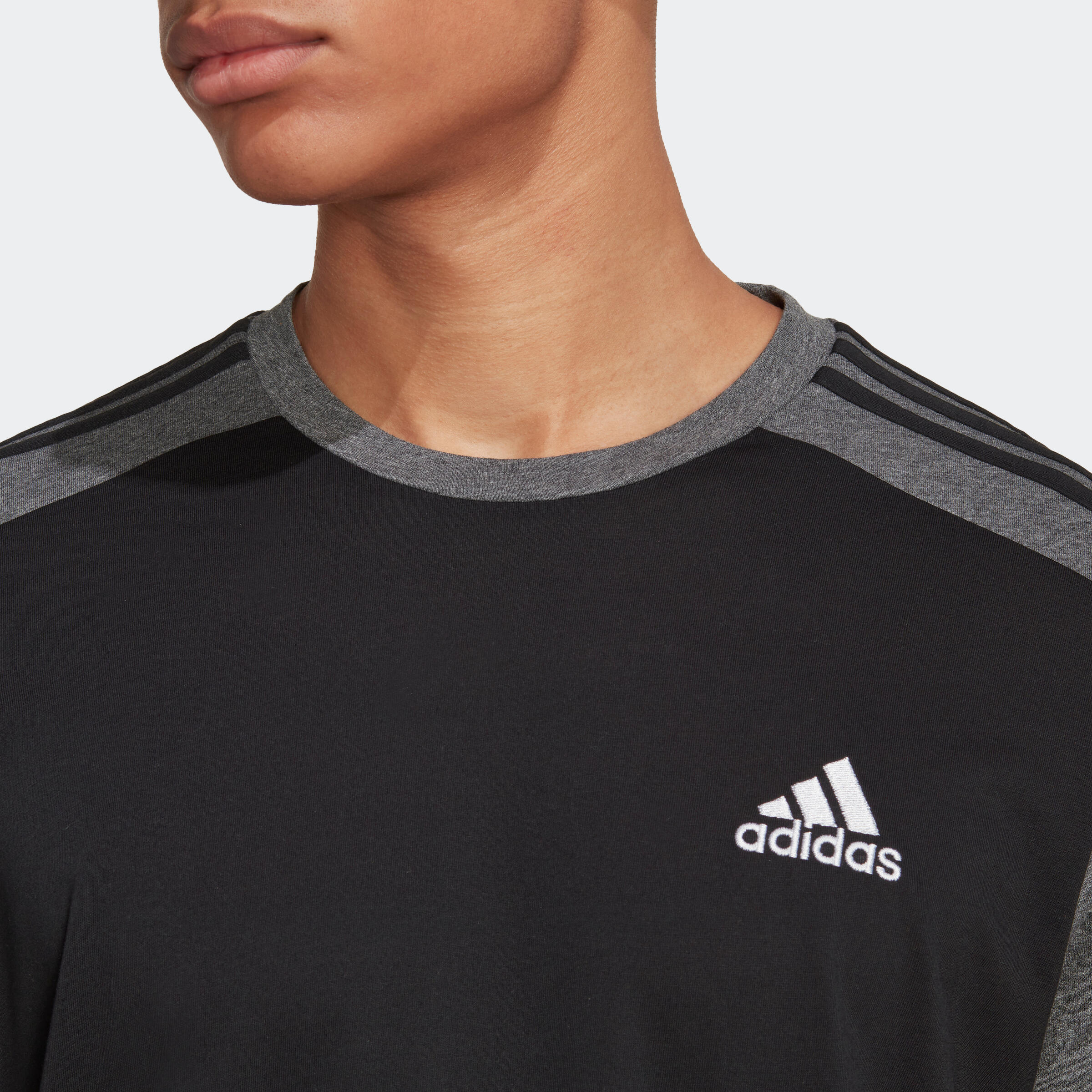 Pánské fitness tričko Adidas černo-šedé 4/11