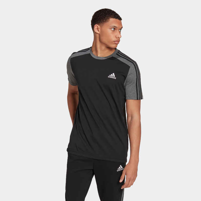 T-Shirt Fitness Adidas Soft Training Herren schwarz/grau 