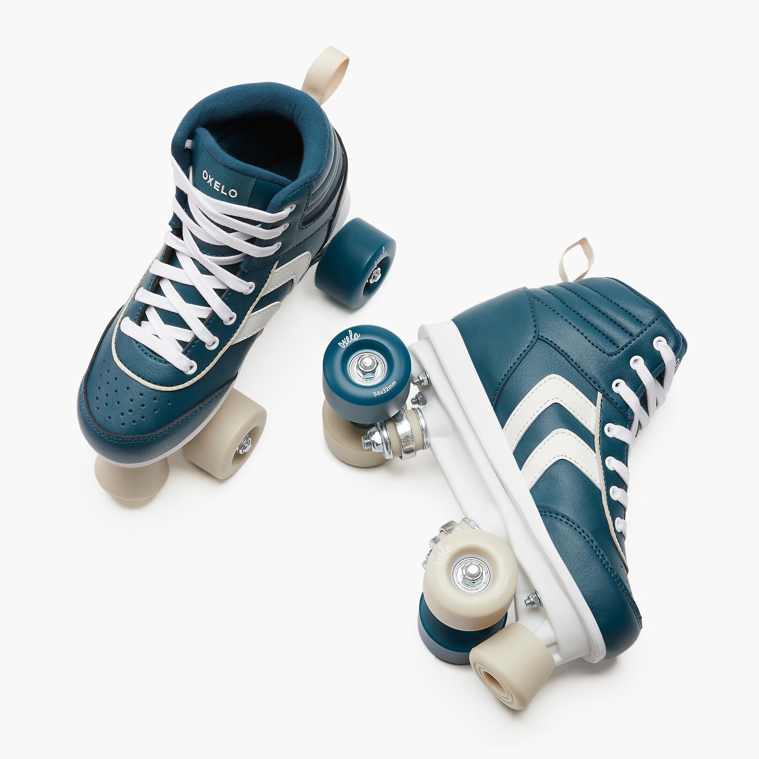 Kids' Roller Skates Quad 100 - Navy Blue 11/11