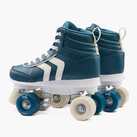 Kids' Roller Skates Quad 100 - Navy Blue