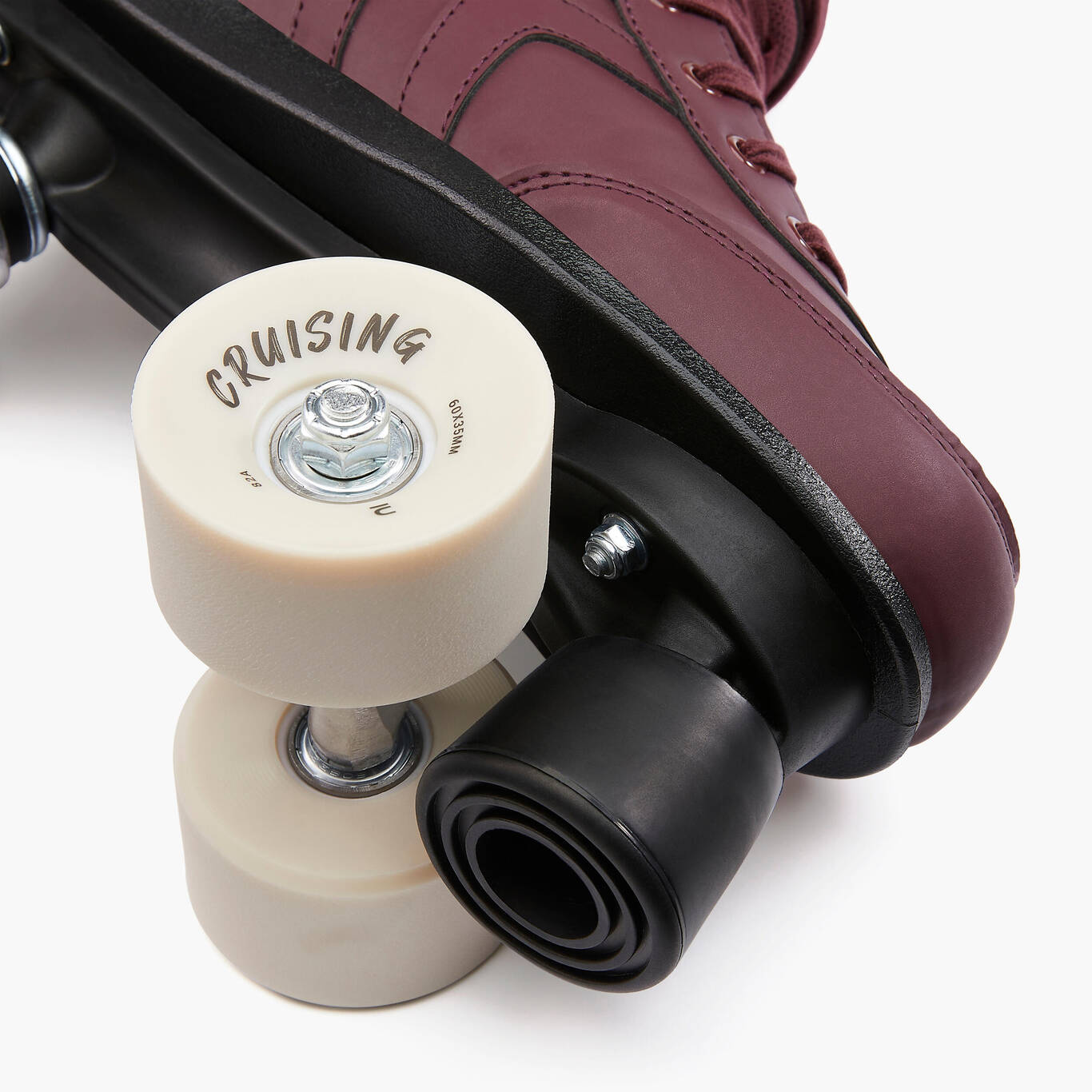 Adult Roller Skates Quad 100 Burgundy Decathlon