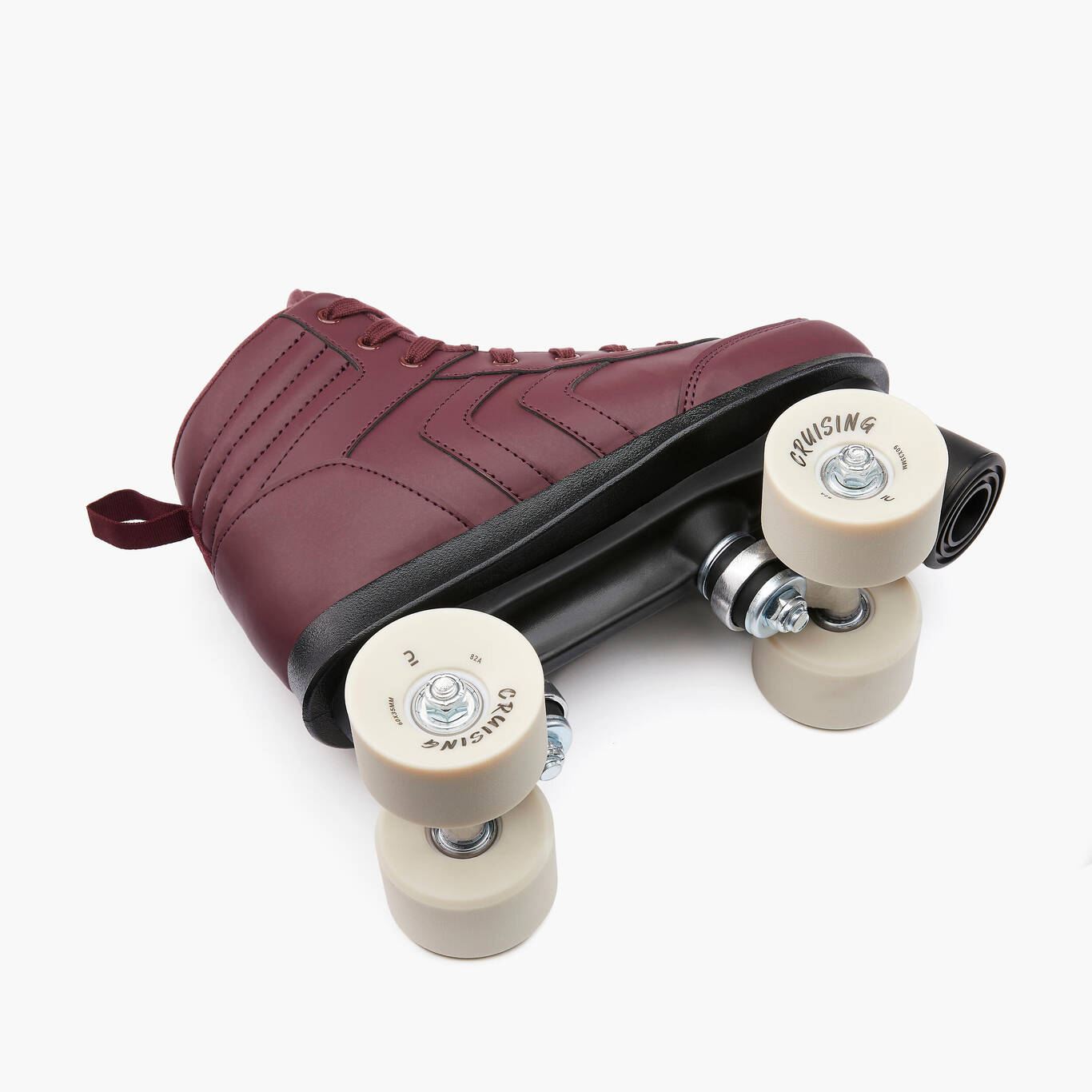 Adult Roller Skates Quad 100 Burgundy Decathlon
