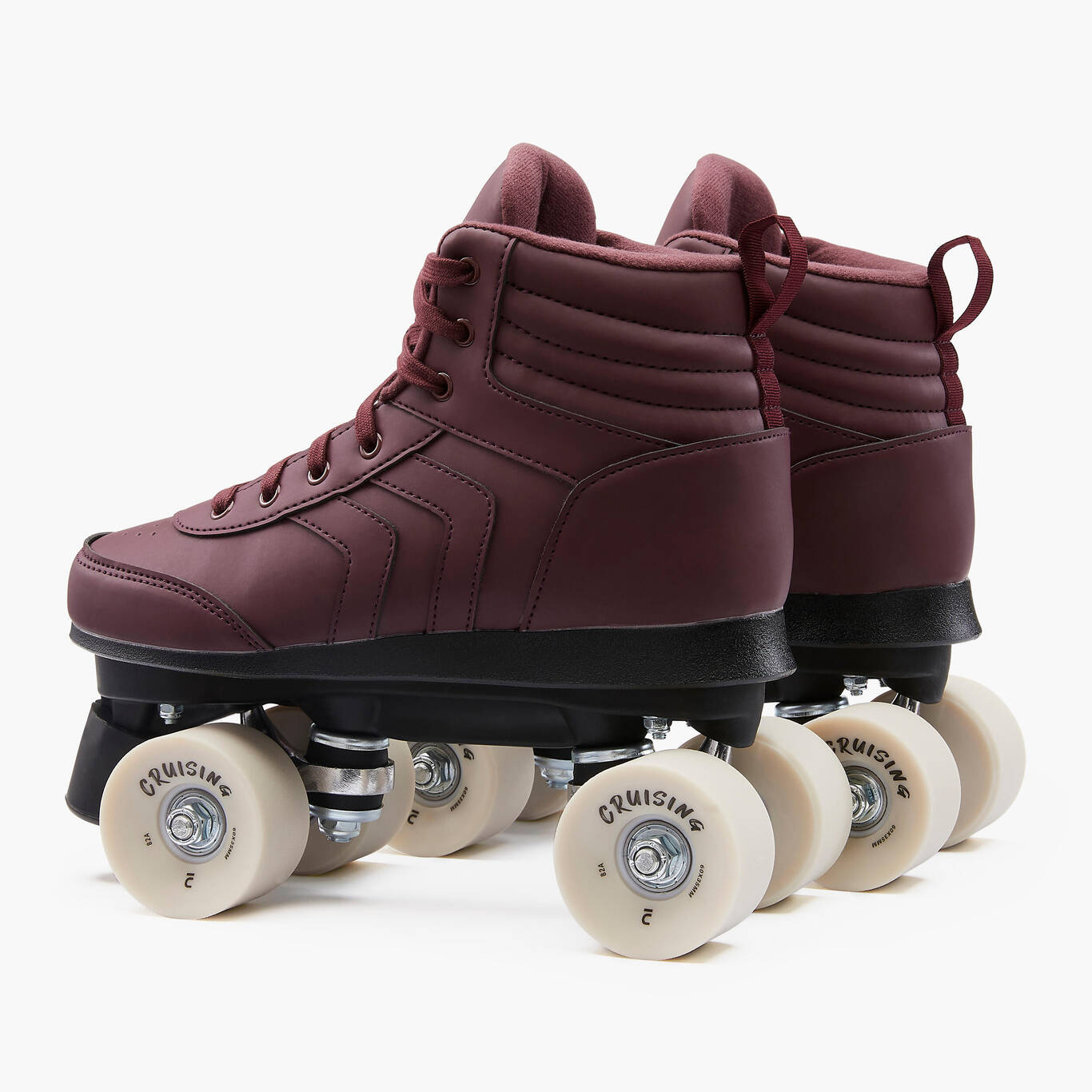 Adult Roller Skates Quad 100 Burgundy Decathlon