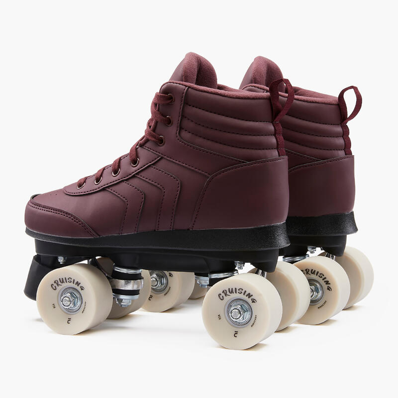 Adult Roller Skates Quad 100 Green OXELO Decathlon