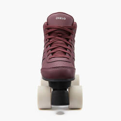 Adult Roller Skates Quad 100 - Burgundy