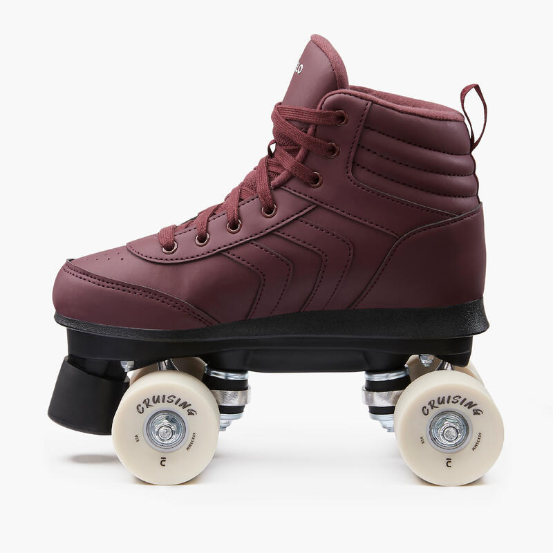 Adult Roller Skates Quad 100 - Burgundy
