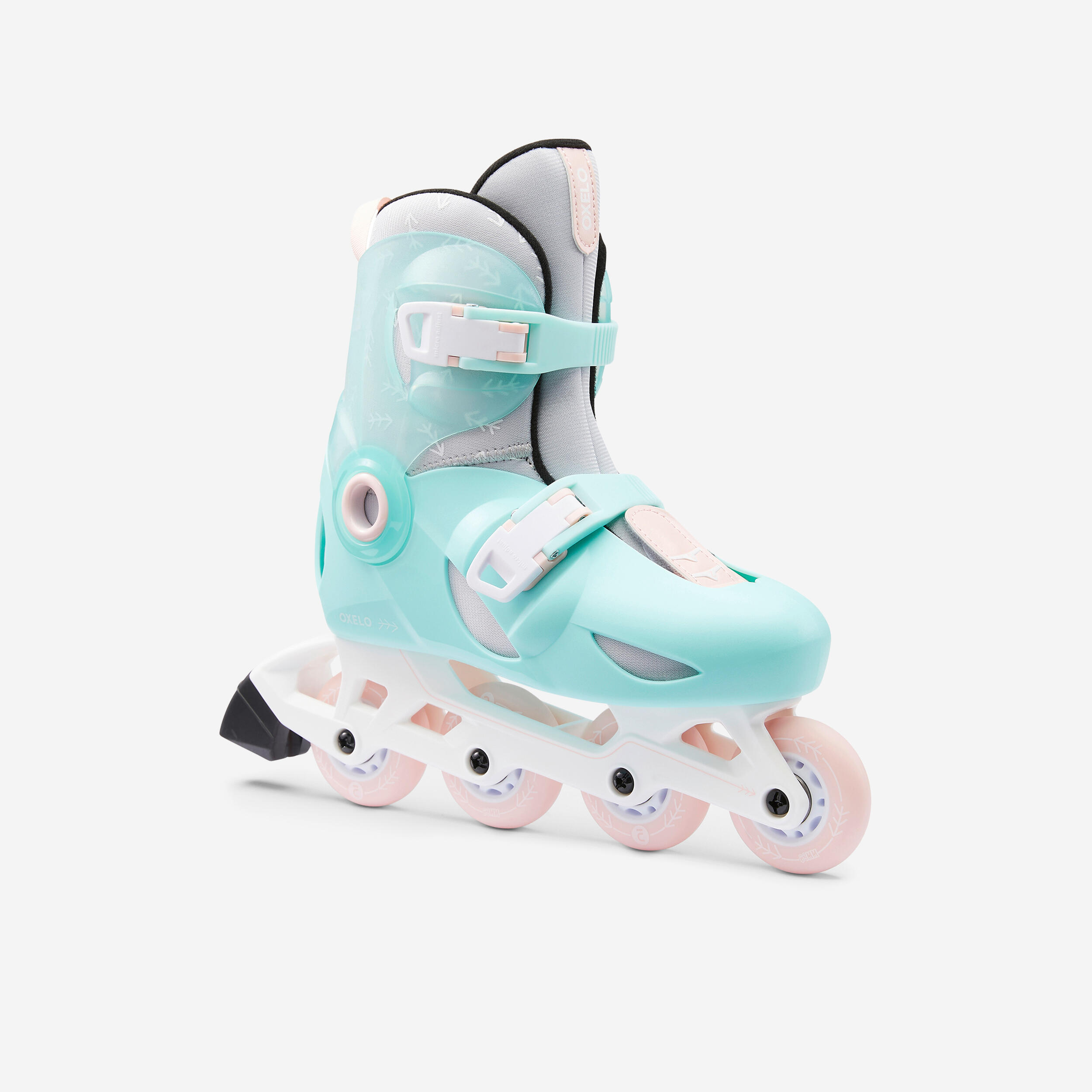 Lote dos pares de patines en linea infantil talla 26/28 (azul) y 30/32  (rosa) oxelo - VendeloAmazing
