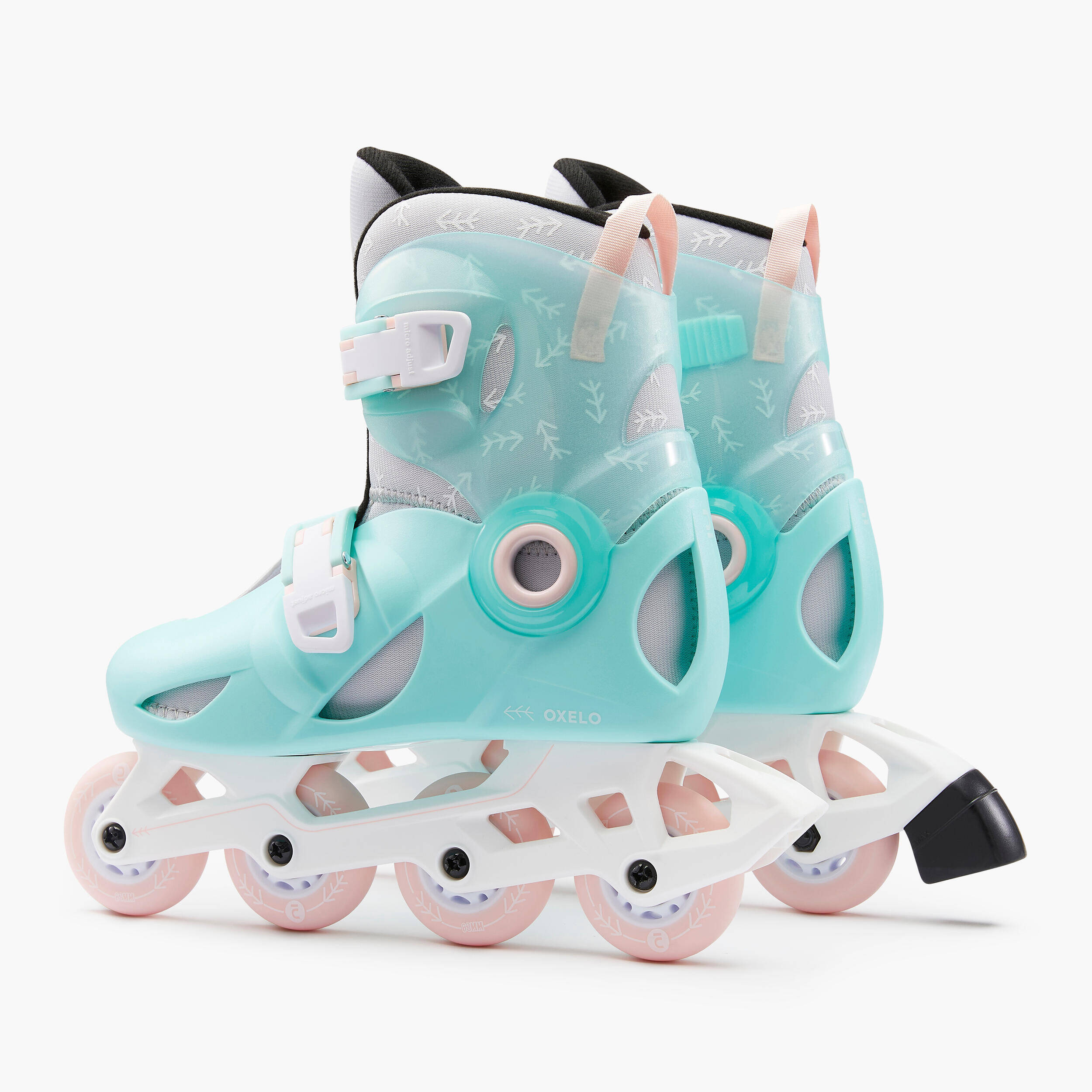 Kids Skating Shoes Inline Play 5 Cyan -  5