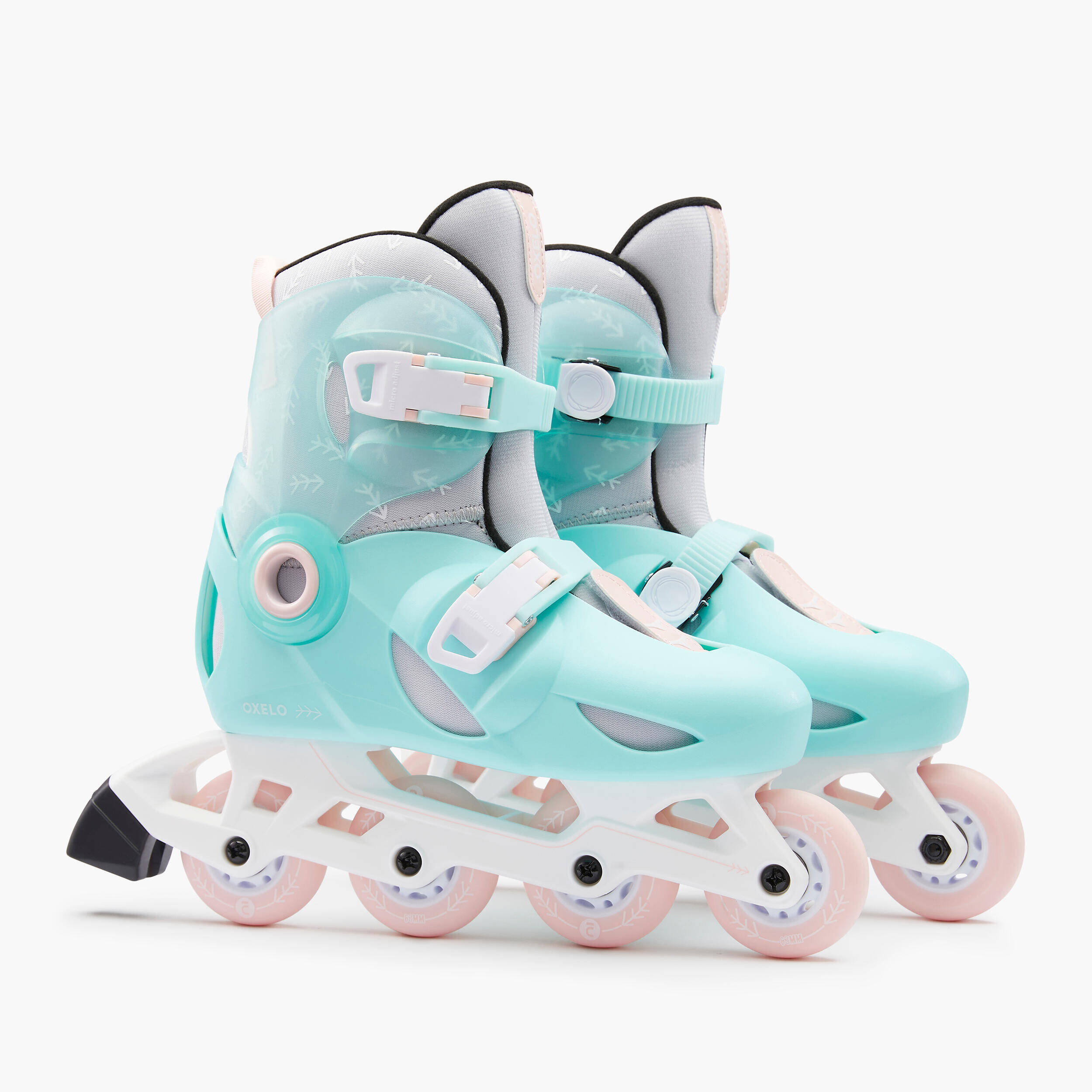 Kids Skating Shoes Inline Play 5 Cyan -  2