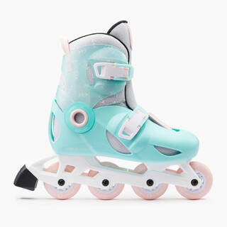 Kids Skating Shoes Inline Play 5 Cyan