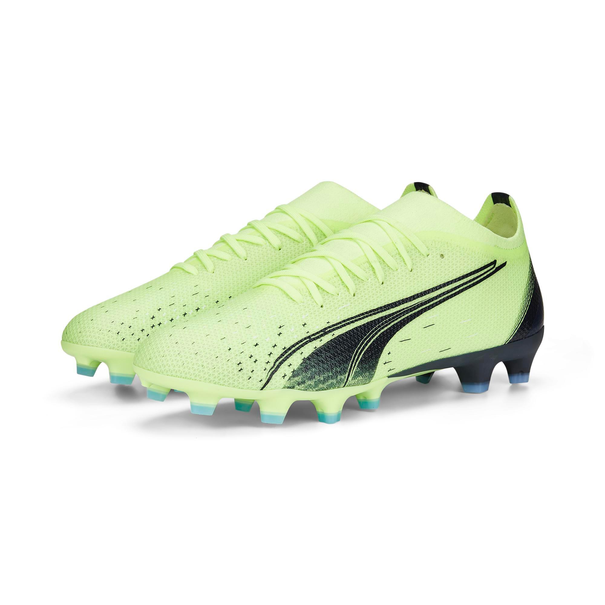 Puma Ultra Match FG/AG voetbalschoenen geel/zwart | PUMA | Decathlon.nl