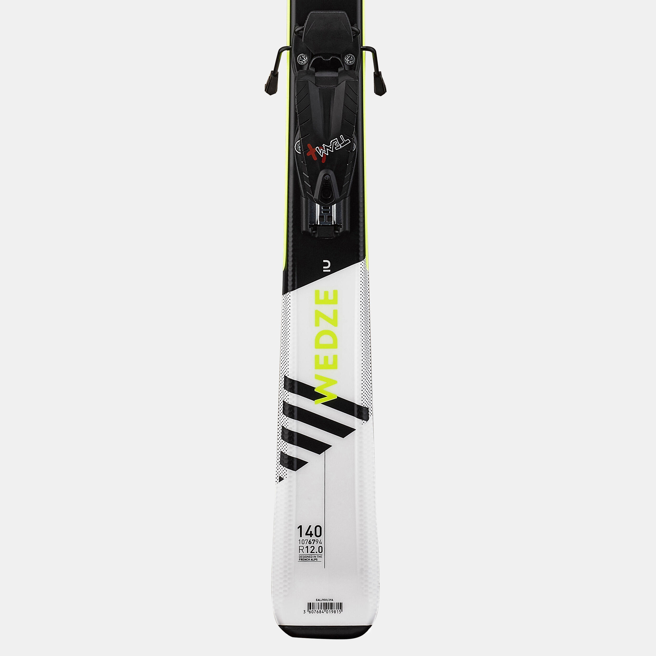 Kids’ Downhill Skis with Bindings - Boost 500 White/Yellow - WEDZE