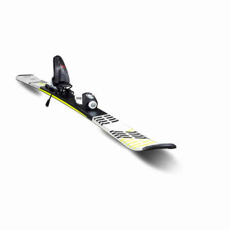 KIDS’S DOWNHILL SKIS WITH BINDING - BOOST 500 - WHITE/YELLOW