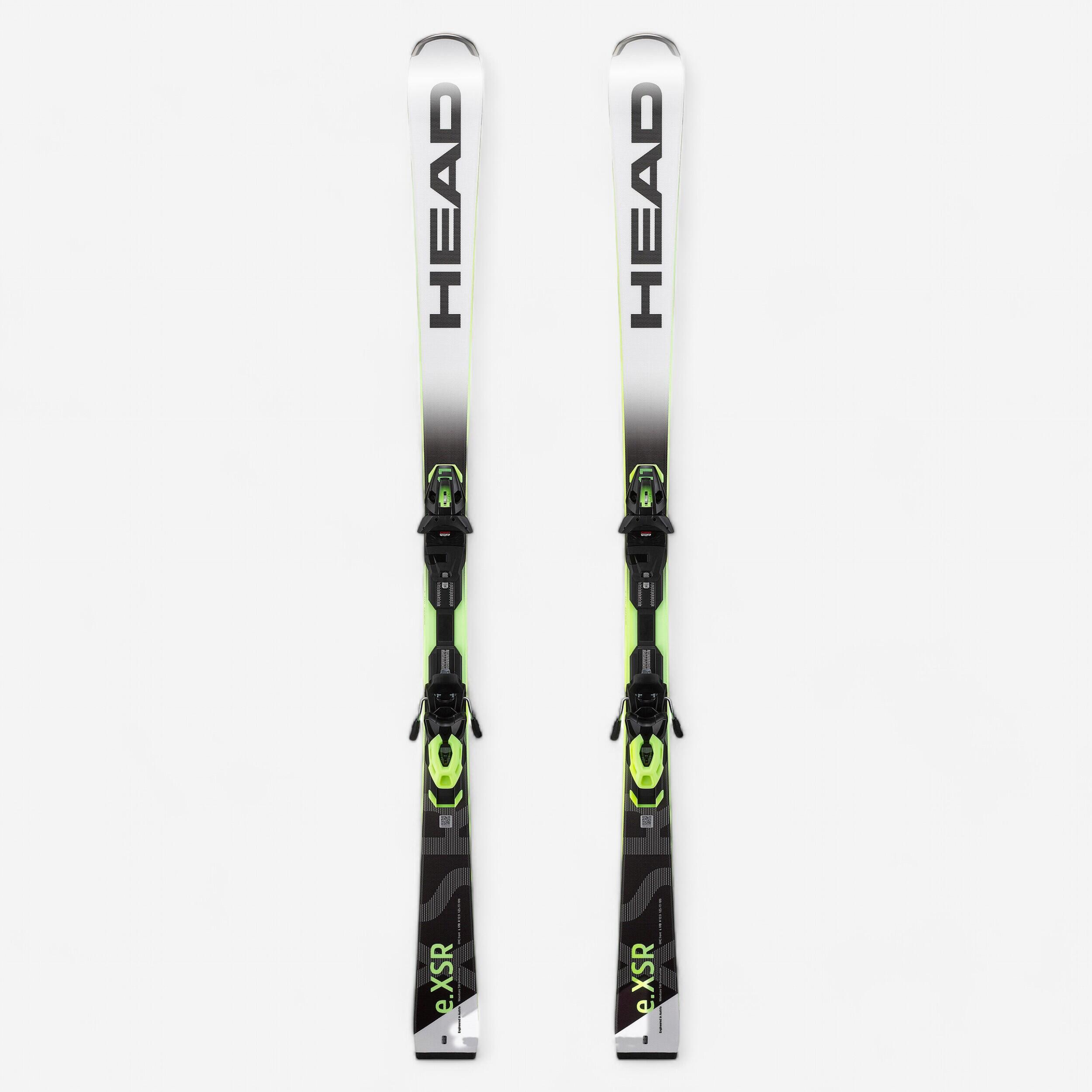 HEAD MEN'S DOWNHILL SKI WITH BINDING - WORLD CUP REBELS E.XSR - WHITE / YELLOW