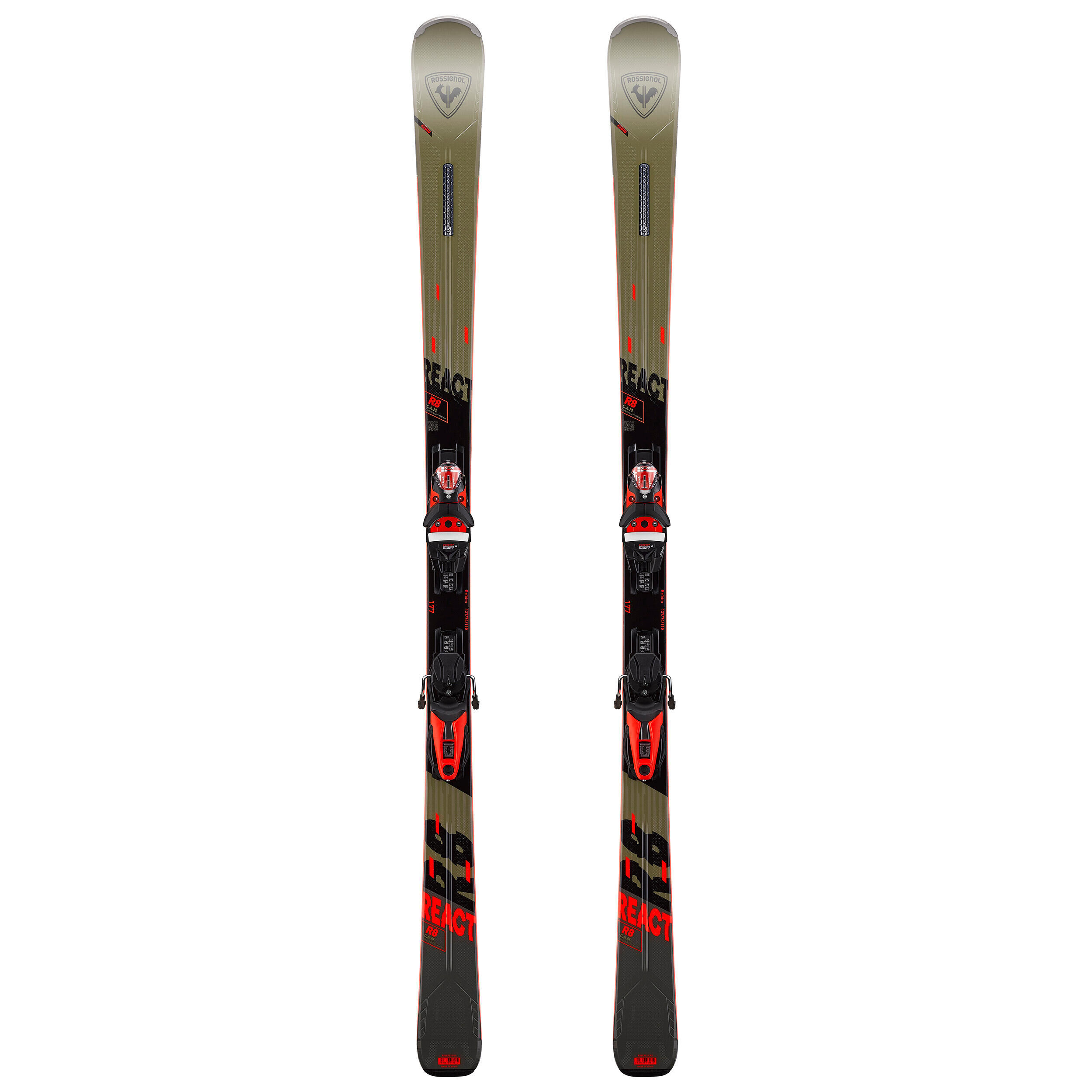 ROSSIGNOL MEN’S ALPINE SKI WITH BINDING - ROSSIGNOL REACT 8 CAM