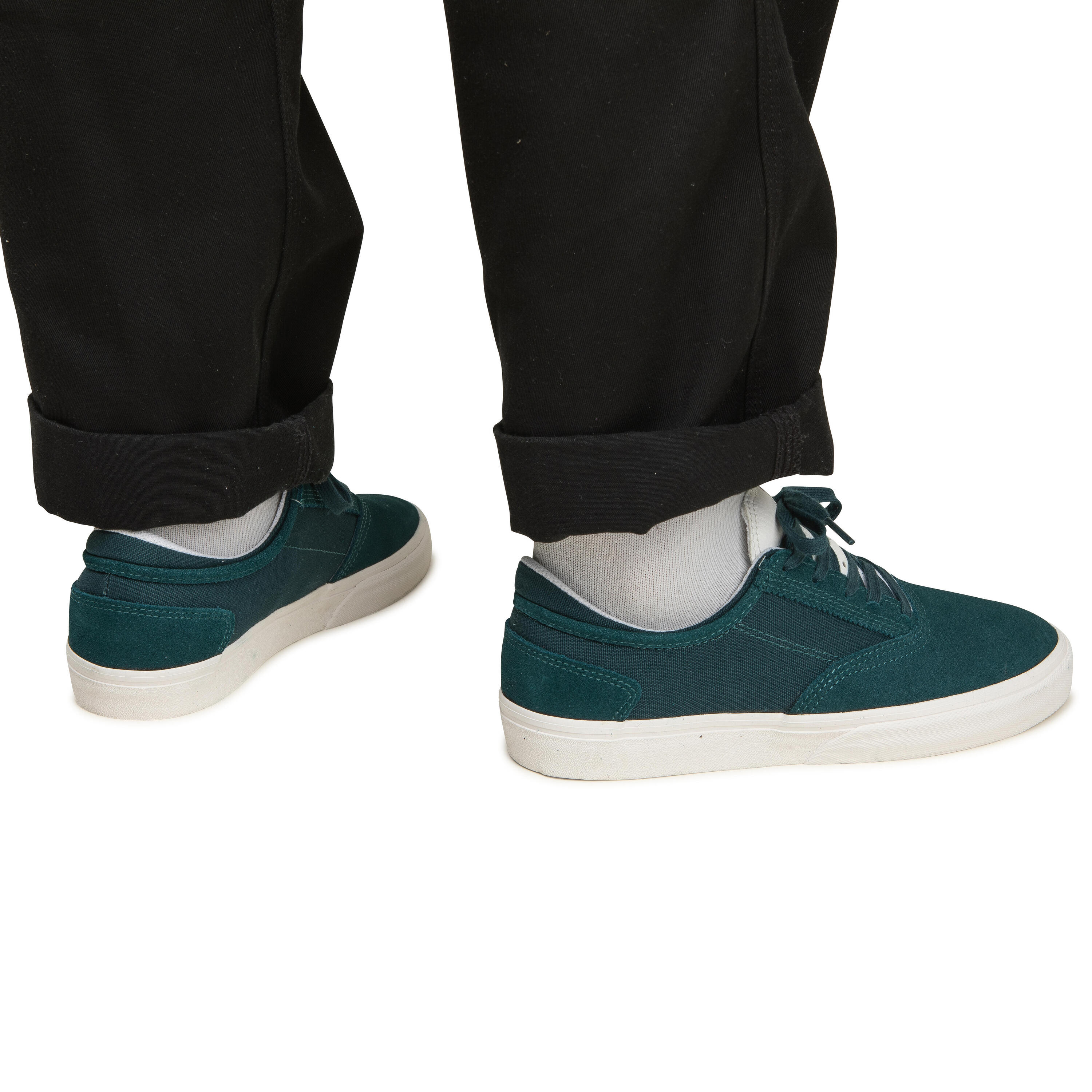 Adult Vulcanised Skate Shoes Vulca 500 II - Green/White 3/18