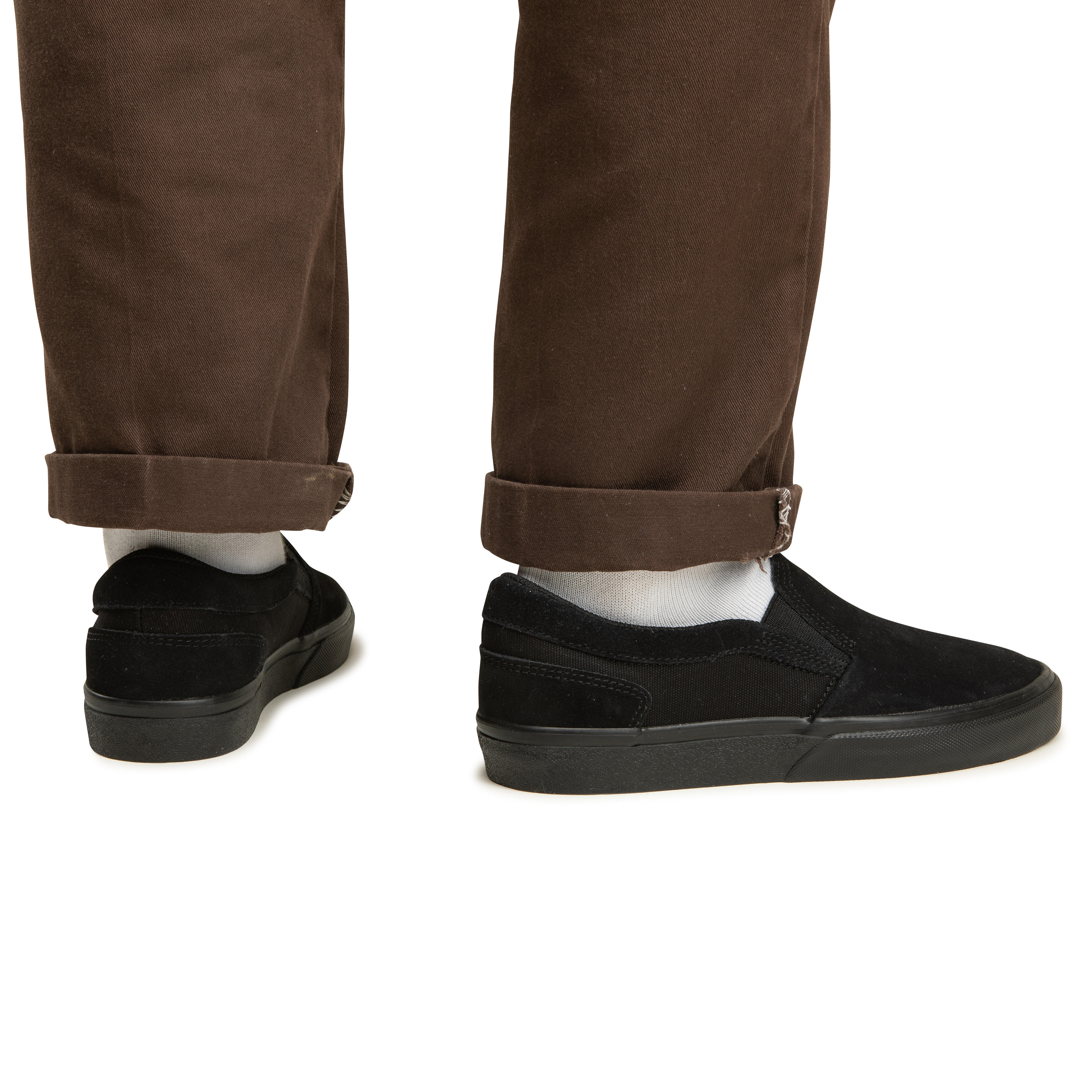 Chaussures basses de skateboard sans lacets adulte VULCA 500 slip on noire OXELO Decathlon