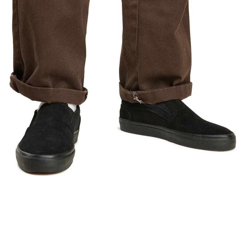 Skateschuhe Erwachsene Slip-On - Vulca 500 Low ohne Schnürung schwarz