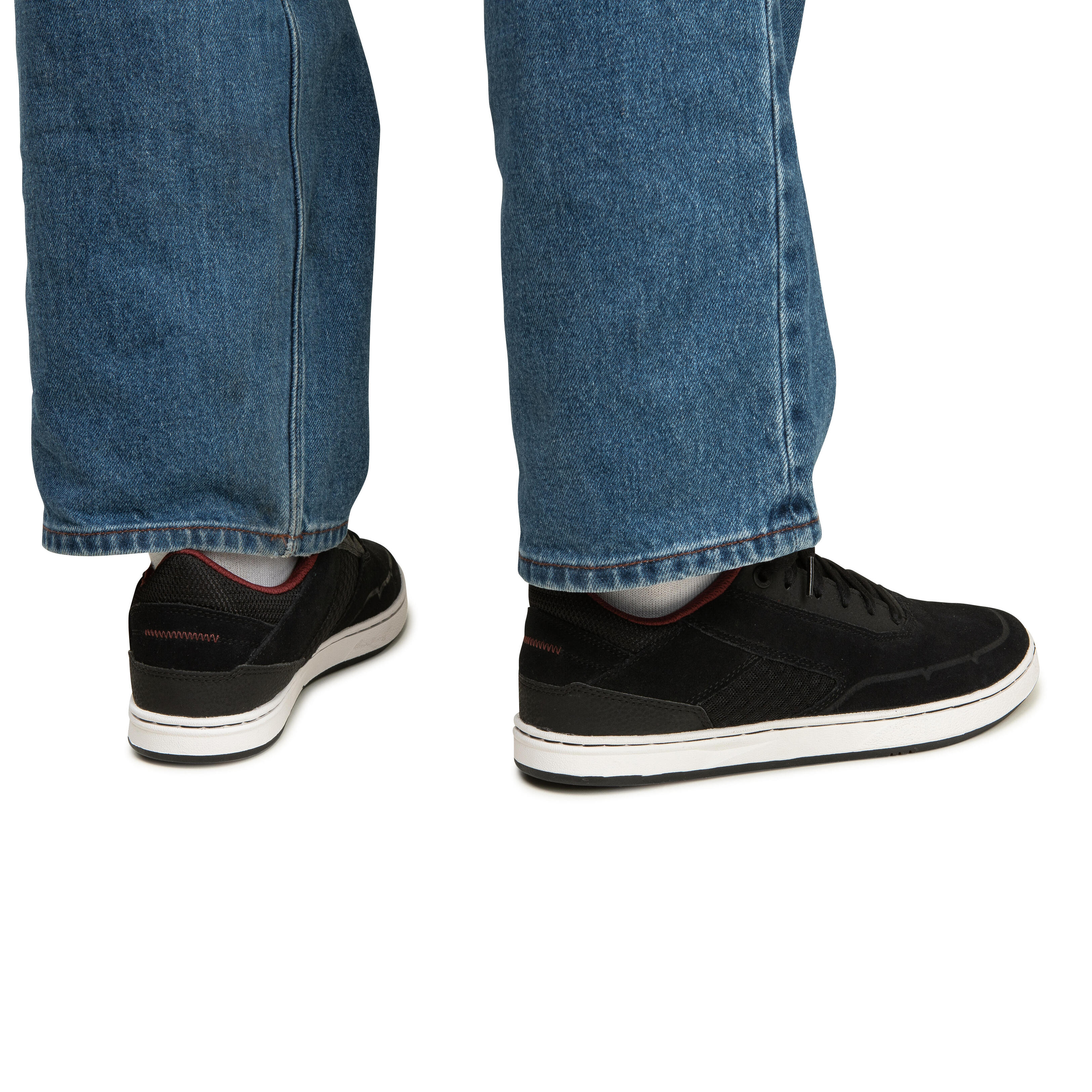 Crush 500 Adult LowTop Cupsole Skate Shoes Black/Burgundy