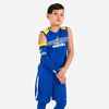 Kinder Basketball Funktionsshirt NBA Golden State Warriors ohne Ärmel - UT500 blau