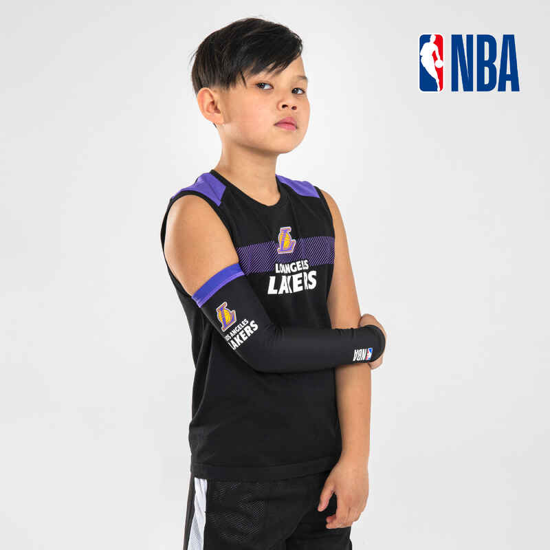 שרוול לכדורסל לילדים דגם E500 - שחור:NBA Los Angeles Lakers