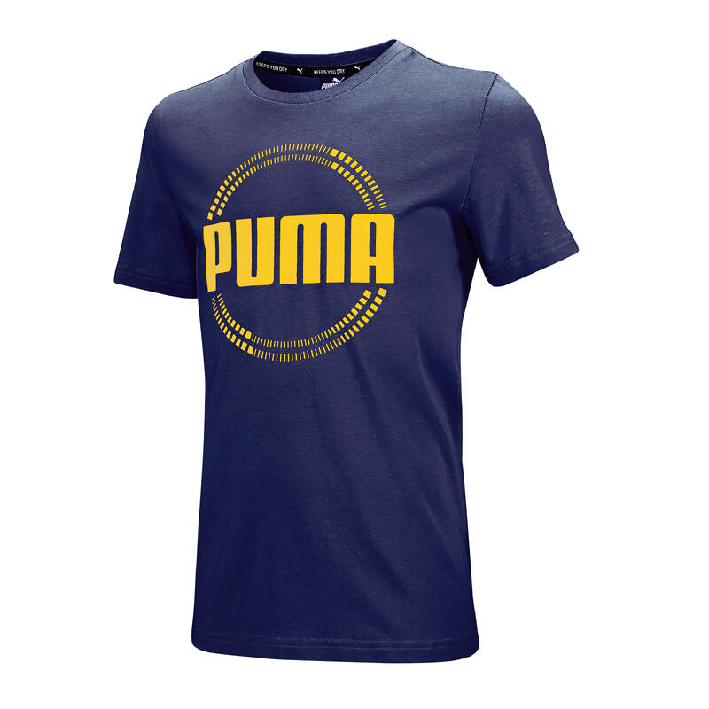 TS COTON PUMA MARINE JAUNE