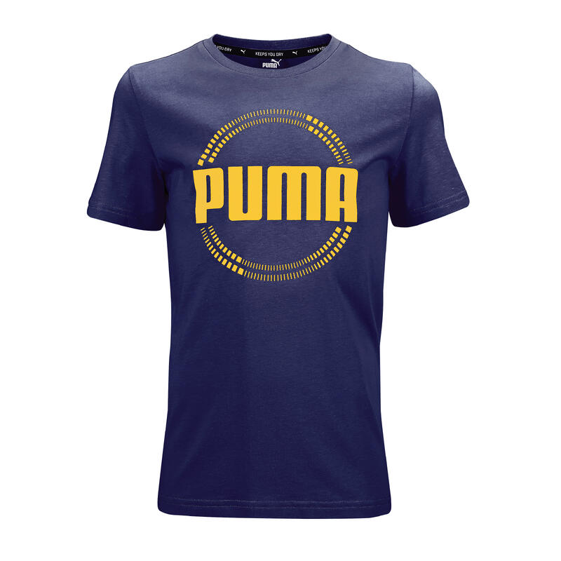 TS COTON PUMA MARINE JAUNE