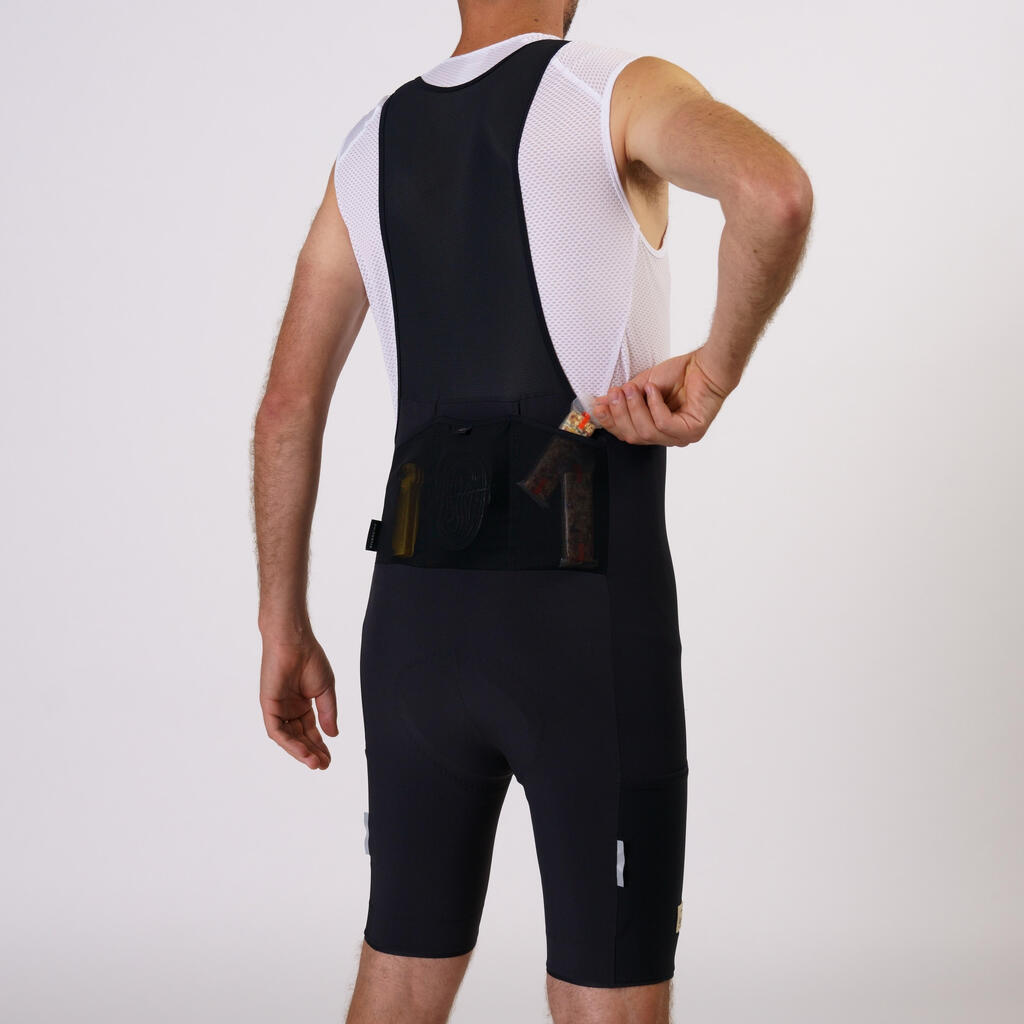 Cycling Cargo Bib Tights Gravel 500 - Black