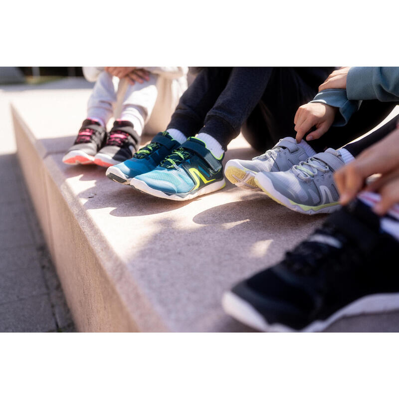Kinder Sportschuhe Klettverschluss atmungsaktiv ‒ PW540 schwarz/rosa 