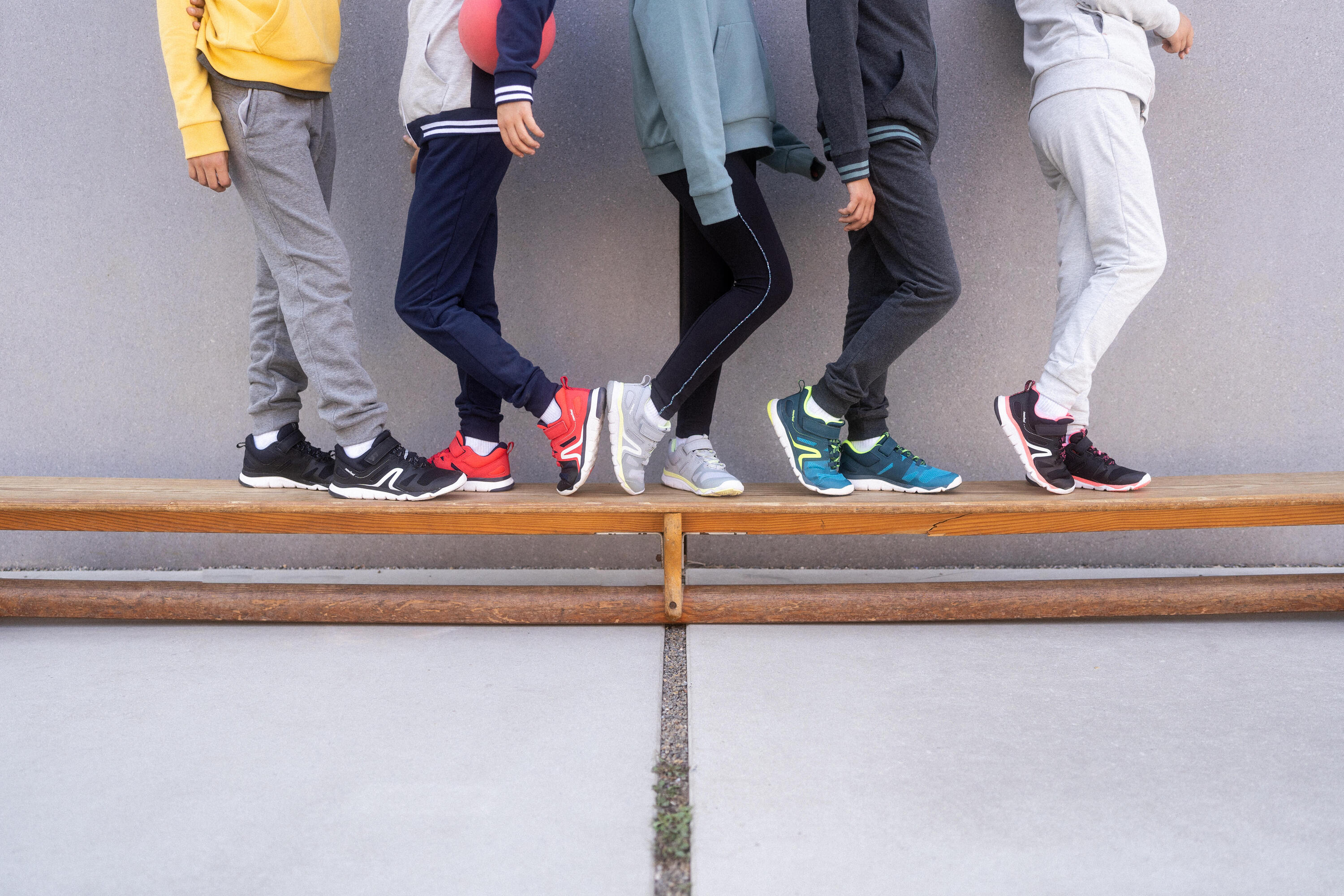 Kinder Sportschuhe Klettverschluss atmungsaktiv ‒ PW540 schwarz/rosa  10/10