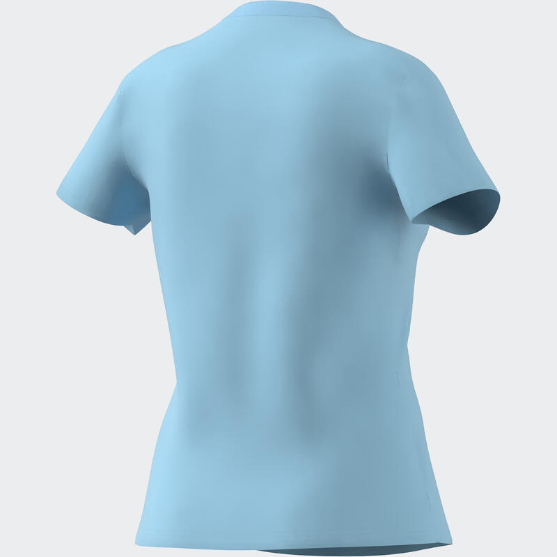 T-shirt voor fitness en soft training dames blauw