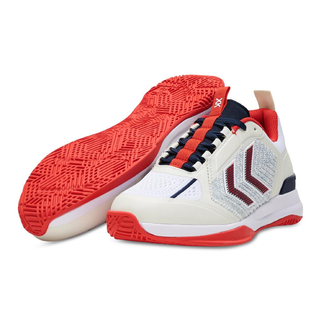 Damen/Herren Handball Hallenschuhe - Dagaz weiss/rot 