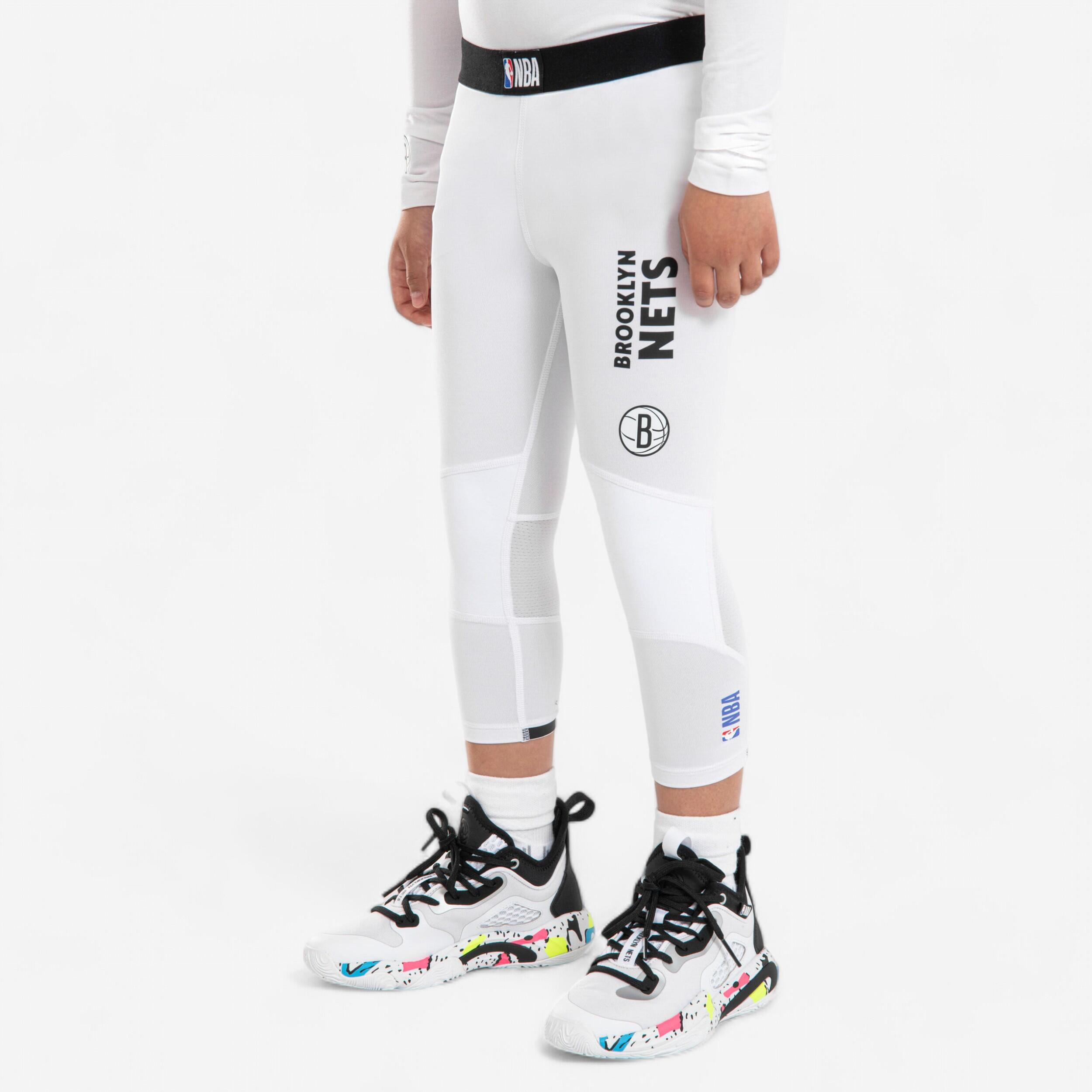 NBA Brooklyn Nets Children's 3/4 Legging - 500 White