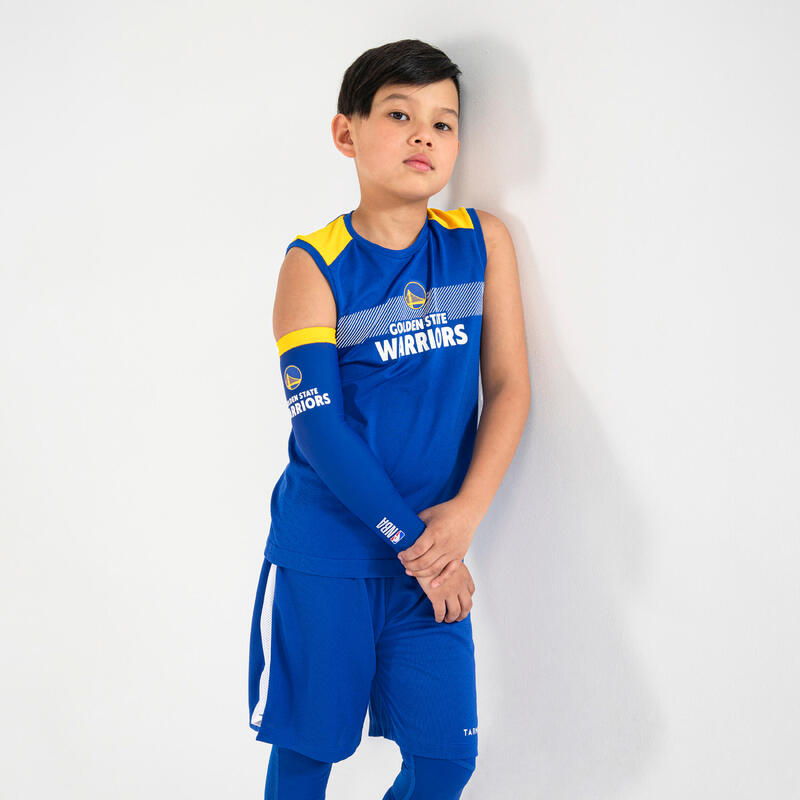 Kinder Basketball Ellenbogenschoner E500 NBA Golden State Warriors blau