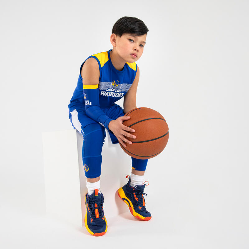 Kinder Basketball Ellenbogenschoner E500 NBA Golden State Warriors blau