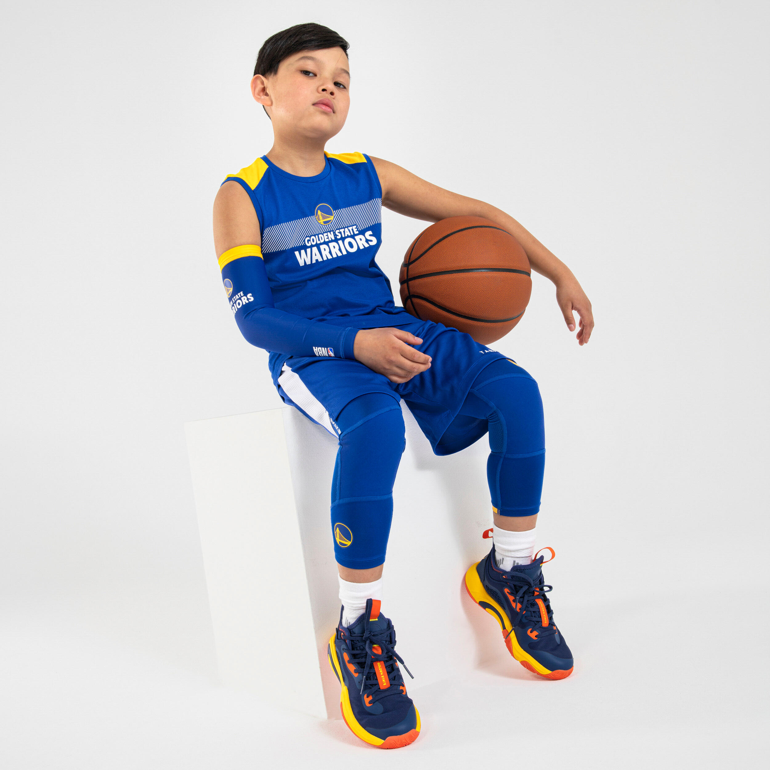 Camiseta interior de baloncesto NBA Golden State Warriors sin mangas Niño -UT500 Azul 7/8