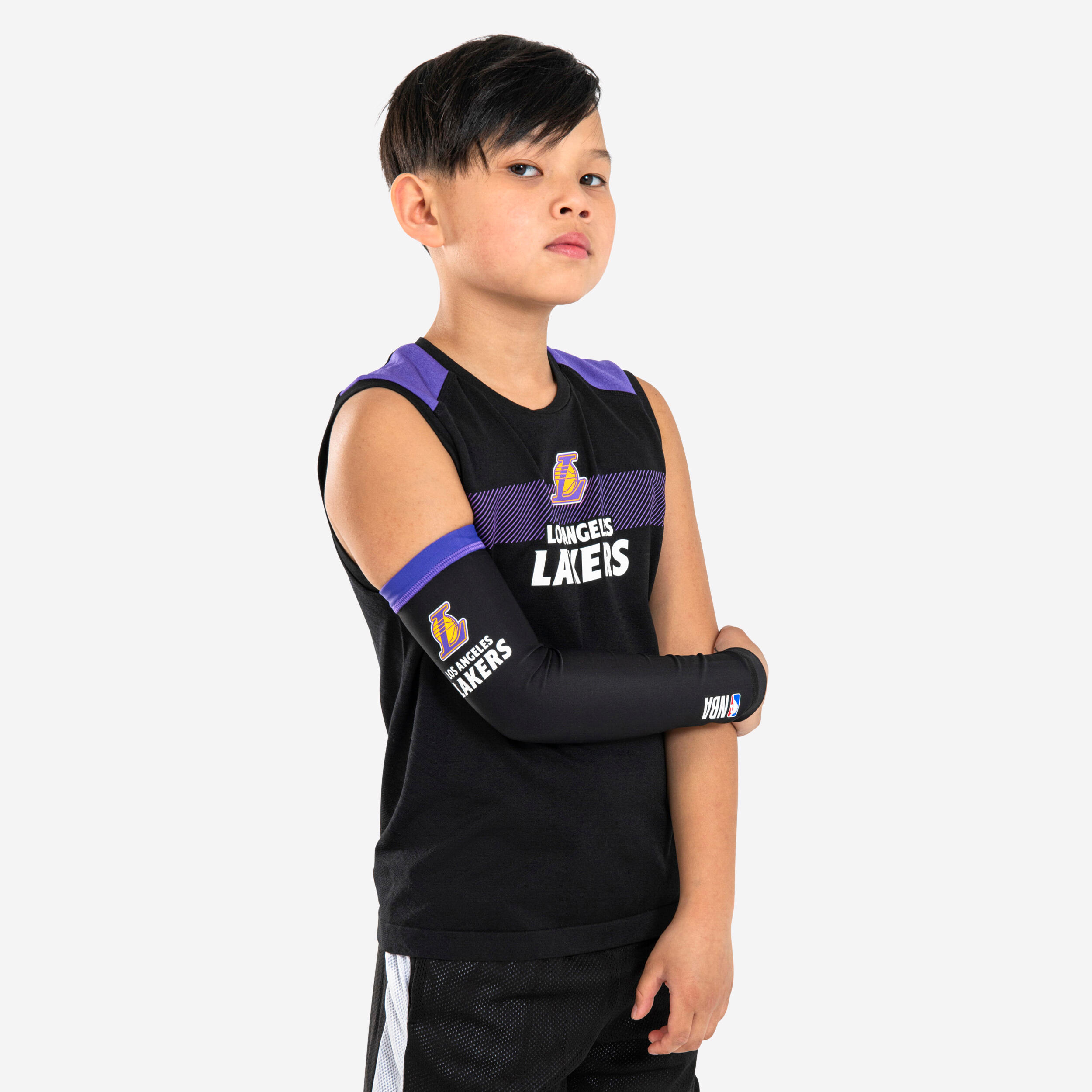 Manicotto da basket NBA per bambini dei Los Angeles Lakers - E500 nero