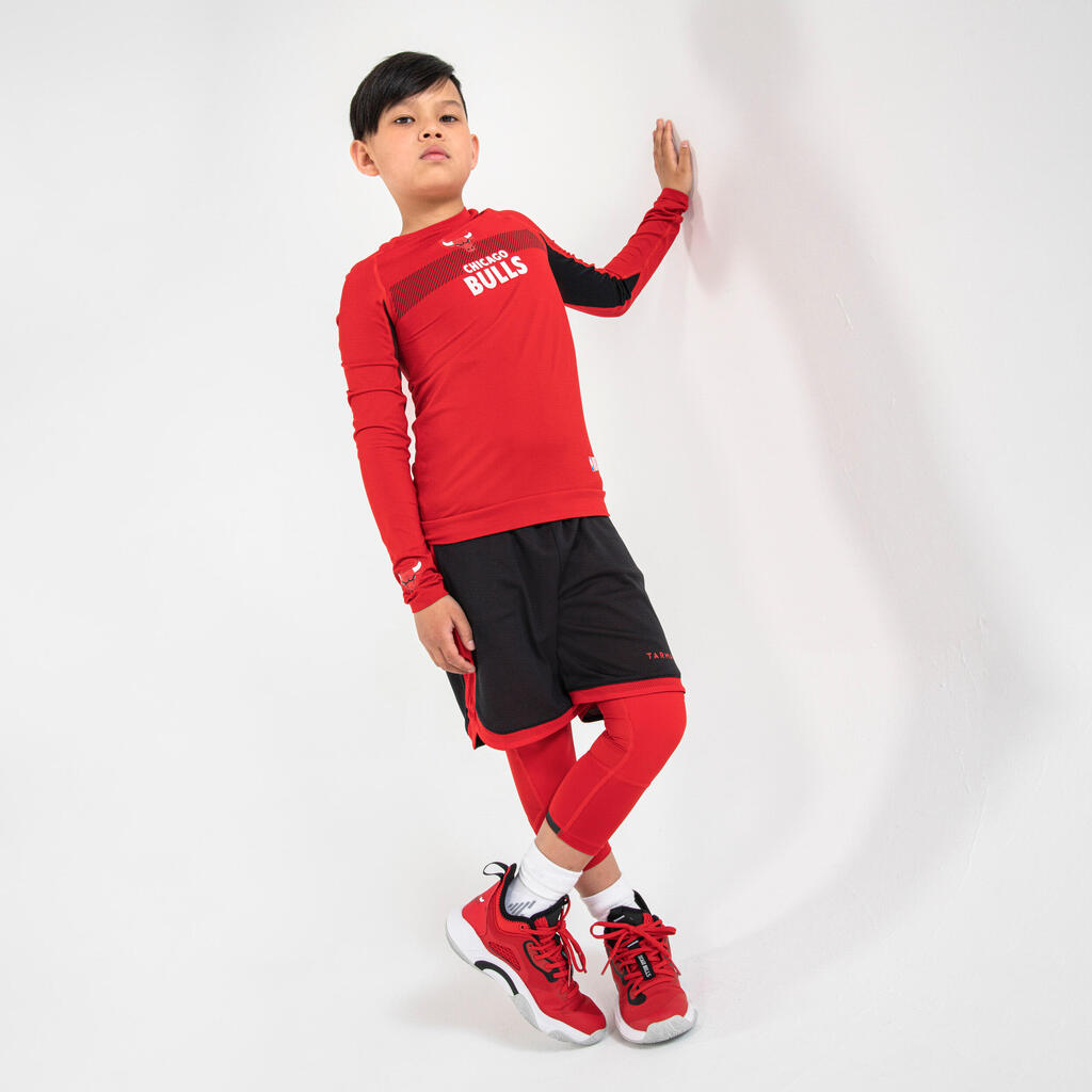 Kids' Basketball Base Layer Jersey UT500 - NBA Chicago Bulls/Red