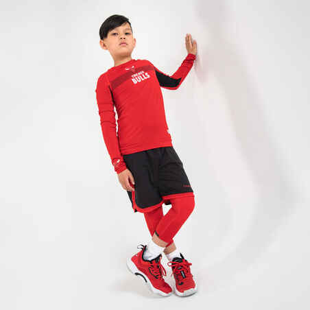 Kids' Basketball Base Layer Jersey UT500 - NBA Chicago Bulls/Red