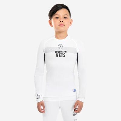 Nba ondershirt basketbal kind ut500 brooklyn nets wit