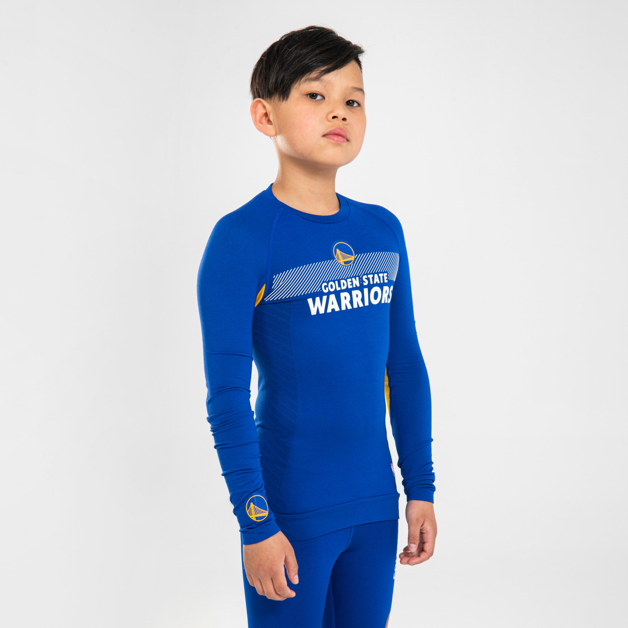 Maglia da bambino dei Golden State Warriors NBA - UT500 Blue