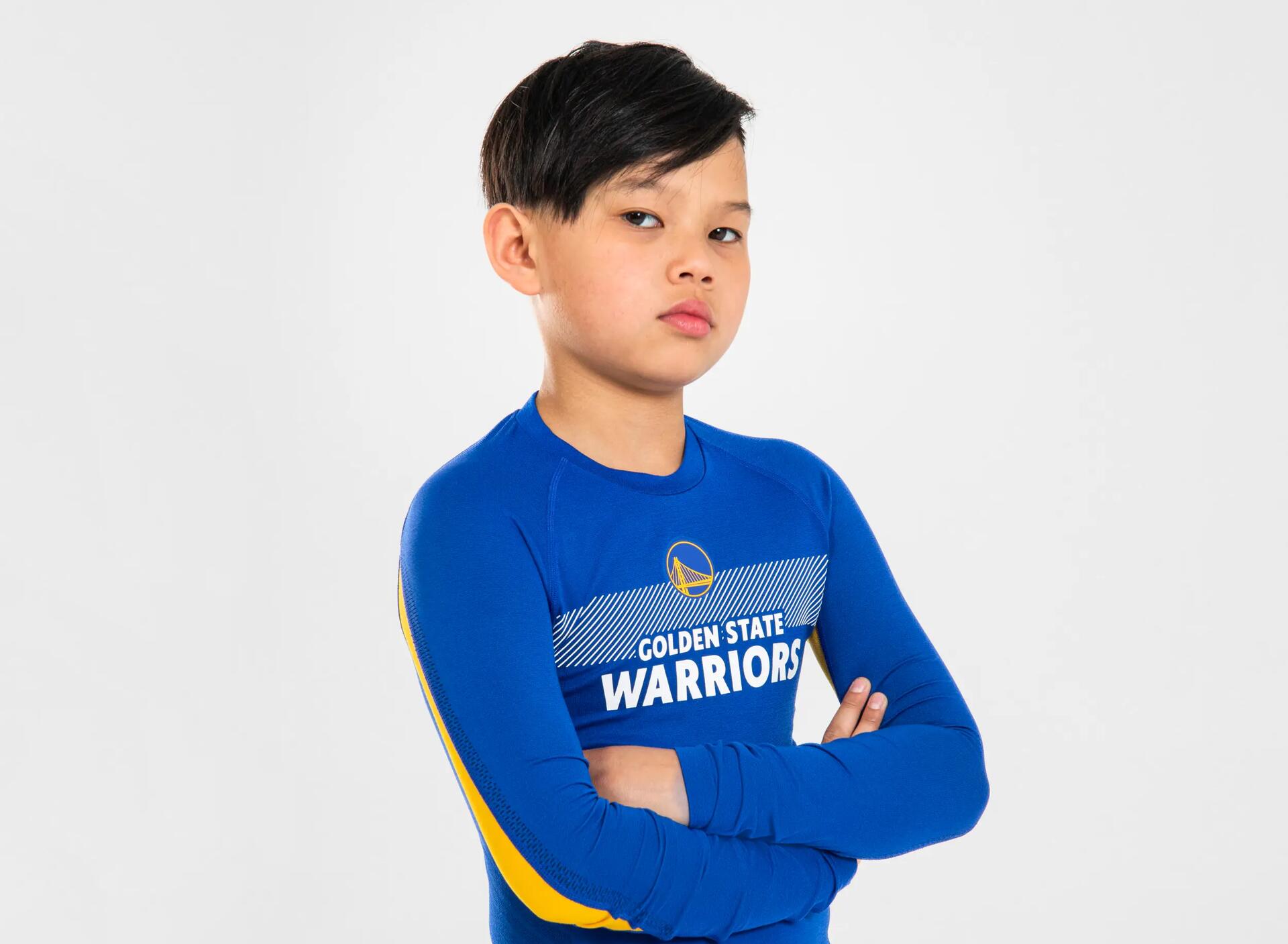 Sous-maillot basketball NBA Golden State Warriors Enfant - UT500 Bleu